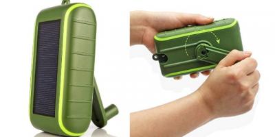 AYTECH Solar Hand-Crank Mobile Charger