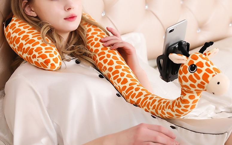 Giraffe Neck Pillow Phone Holder